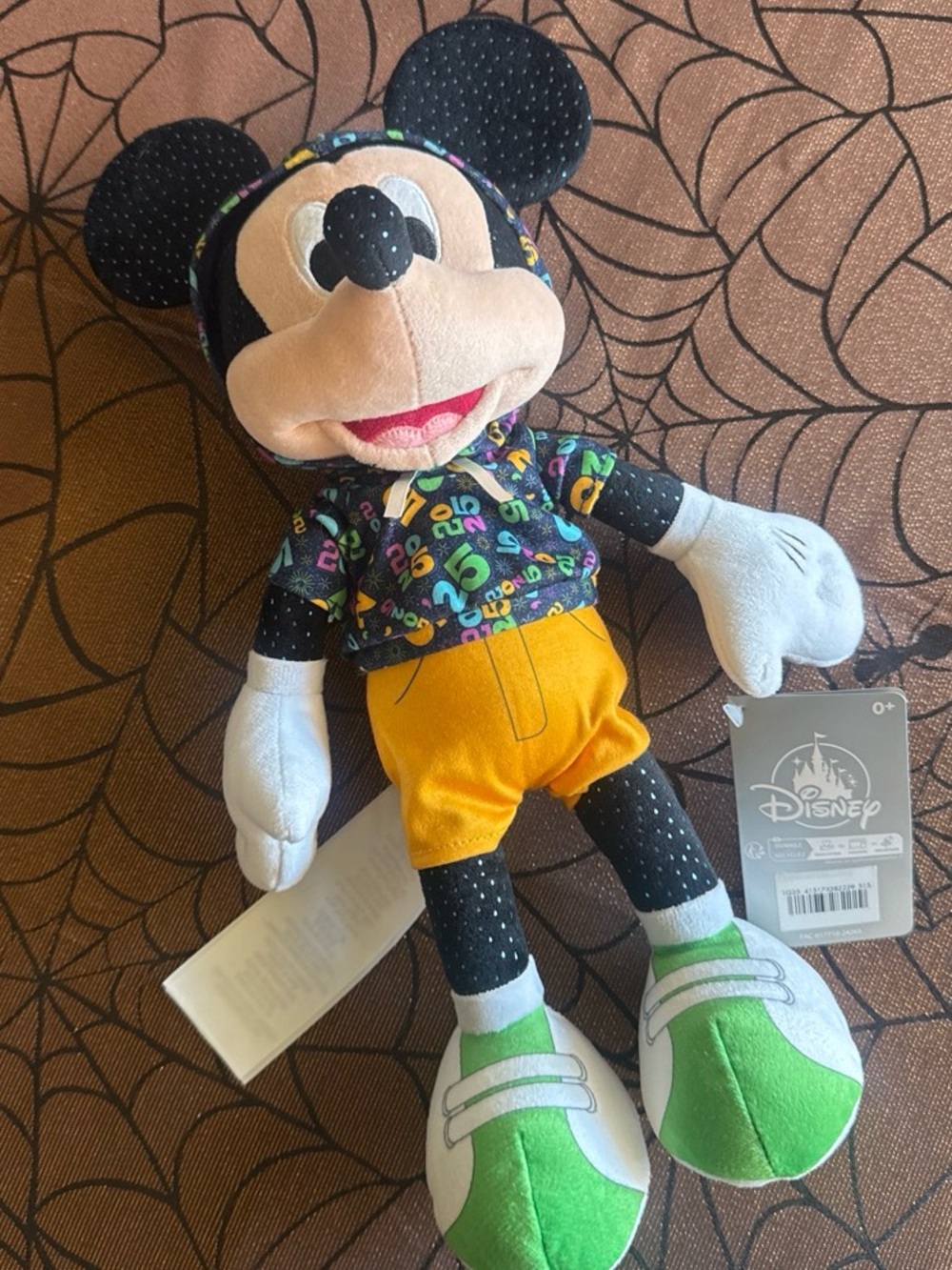 Disney Mickey Mouse Plush in 2025 patterned hoodie